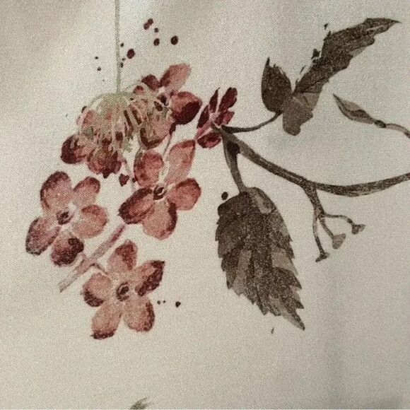 NWOT Chaser  Revolve Floral Spaghetti Straps Lightweight Cream Brown Blouse SZ M - Picture 2 of 12